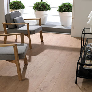 suelo laminado de HDF / flotante / para uso residencial / con 3 bandas