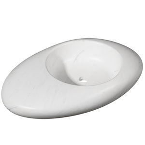 lavabo sobre encimera / ovalado / de piedra natural / moderno