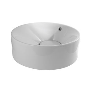 lavabo sobre encimera / redondo / de cerámica / moderno