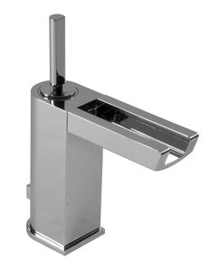 grifo monomando para lavabo / de metal cromado / para baño / con 1 orificio