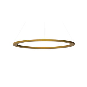 luminaria suspendida / LED / redonda / de aluminio lacado