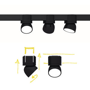 iluminación sobre riel LED / redonda / de aluminio / para el sector servicios