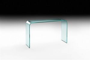 mesa consola / moderna / de vidrio / de vidrio curvado
