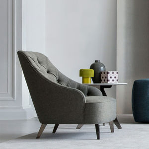 sillón moderno / de tejido / giratorio