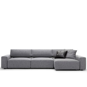 sofá modular / moderno / de tejido / de cuero