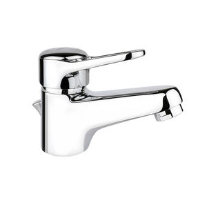 grifo monomando para lavabo / de metal cromado / de baño / con 1 orificio