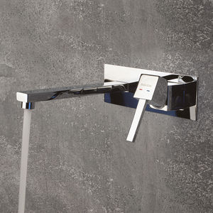 grifo monomando para lavabo / de pared / de metal cromado / de baño