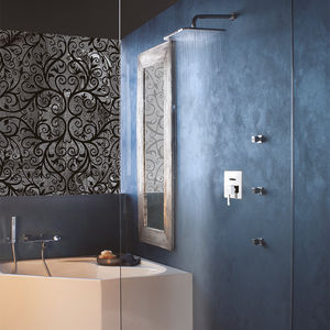grifo monomando para ducha / para bañera / de pared / de metal cromado