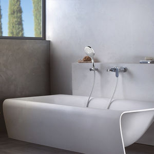 grifo monomando para bañera / de pared / de metal cromado / de baño