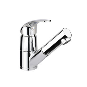 grifo monomando para lavabo / de metal cromado / de baño / con 1 orificio