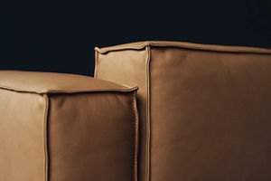 sillón moderno / de tela / de cuero / negro