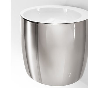 lavabo suspendido / redondo / de cerámica / de diseño original