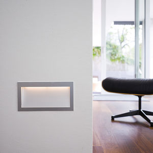 luminaria empotrable de pared / LED / rectangular / de aluminio anodizado