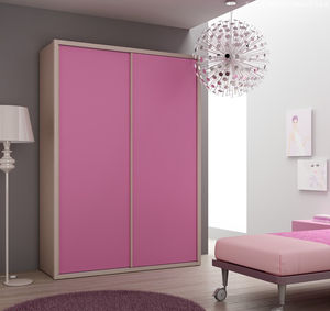 armario moderno / de madera / con puertas corredizas / para niña