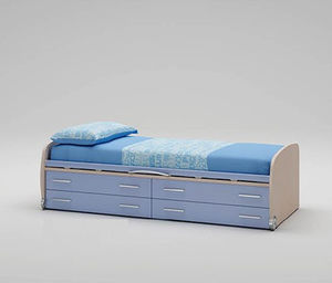 cama estándar / de soltero / moderna / con cajones