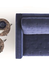 sofá cama / moderno / de tela / de cuero