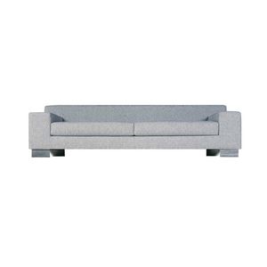sofá moderno / de cuero / 3 plazas / gris
