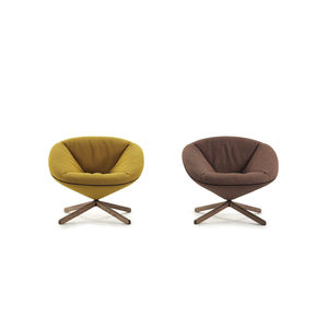 sillón moderno / de tela / con reposacabezas / con reposapiés