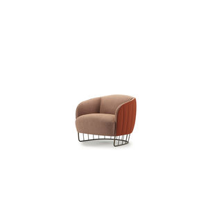 sillón moderno / de metal / de tela / de cuero