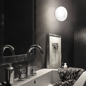 aplique moderno / de vidrio soplado / LED / redondo