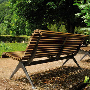 banco de jardín / moderno / de madera / de metal