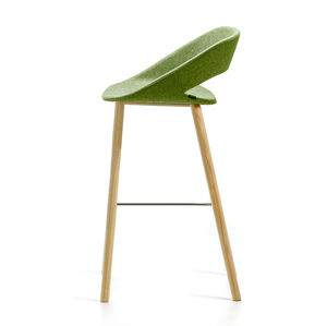 silla de bar moderna / tapizada / patín / de tejido