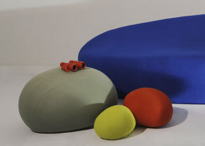 puf de diseño original / de tejido / redondo / modular