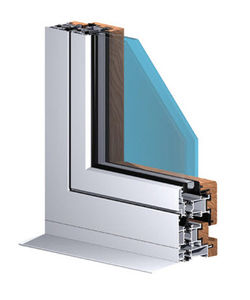 ventana oscilobatiente / de madera / de aluminio / con vidrio doble