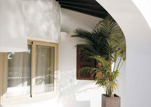 ventana corredera / de PVC / con vidrio doble
