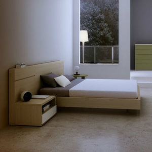 cama estándar / doble / moderna / de madera