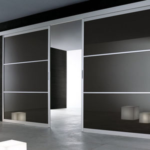 puerta de interior / corredera / de aluminio / doble