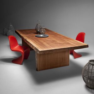mesa moderna / de caoba / rectangular / ovalada