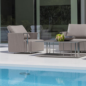sillón moderno / Sunbrella® / de acero inoxidable / impermeable