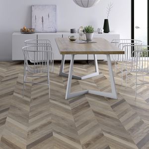 suelo laminado de HDF / flotante / aspecto madera / para uso residencial