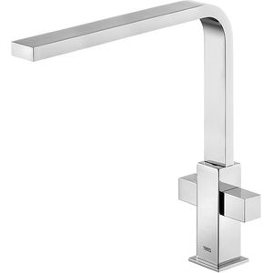 grifo mezclador de libre instalación / de metal cromado / para cocina / con 1 orificio