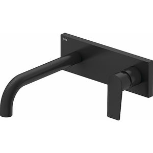 grifo monomando para lavabo / de pared / de metal cromado / de baño