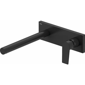 grifo monomando para lavabo / de pared / de metal cromado / de baño