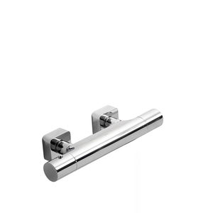 grifo mezclador para ducha / de pared / de metal cromado / termostático