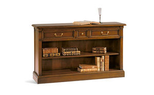 biblioteca baja / de estilo Directorio / de madera