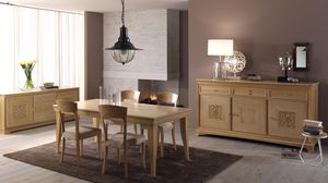 mesa de comedor / clásica / de madera / redonda