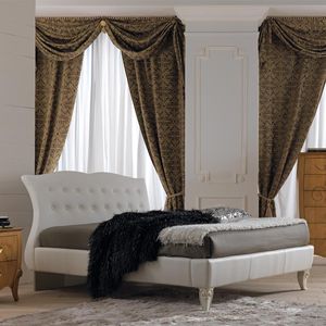 cama estándar / de matrimonio / clásica / con cabecero tapizado