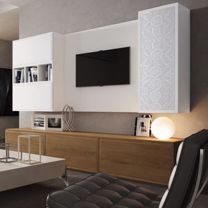 mueble TV moderno / de madera / de madera lacada