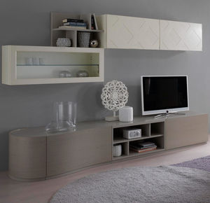 mueble TV moderno / de madera / de madera lacada