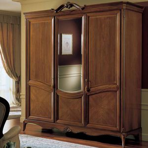 armario clásico / de madera / con puerta abatible / con espejo