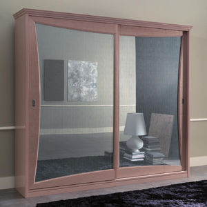 armario clásico / de madera / de madera lacada / con puerta corredera