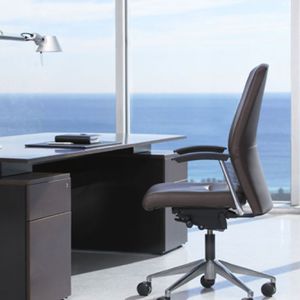 sillón de oficina / moderno / de tela / de cuero