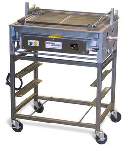 mesa de preparación para glasear bollería / de acero inoxidable / móvil