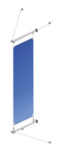 panel de señalización de pared / acero inoxidable / de doble cara / de interior