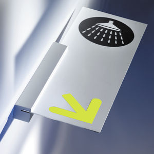 placa de señalización de orientación / de pared / fija / de aluminio
