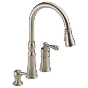 grifo mezclador de libre instalación / de metal cromado / para cocina / con 3 orificios
